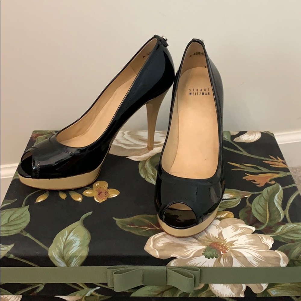 Stuart Weizmann peep toe high heel